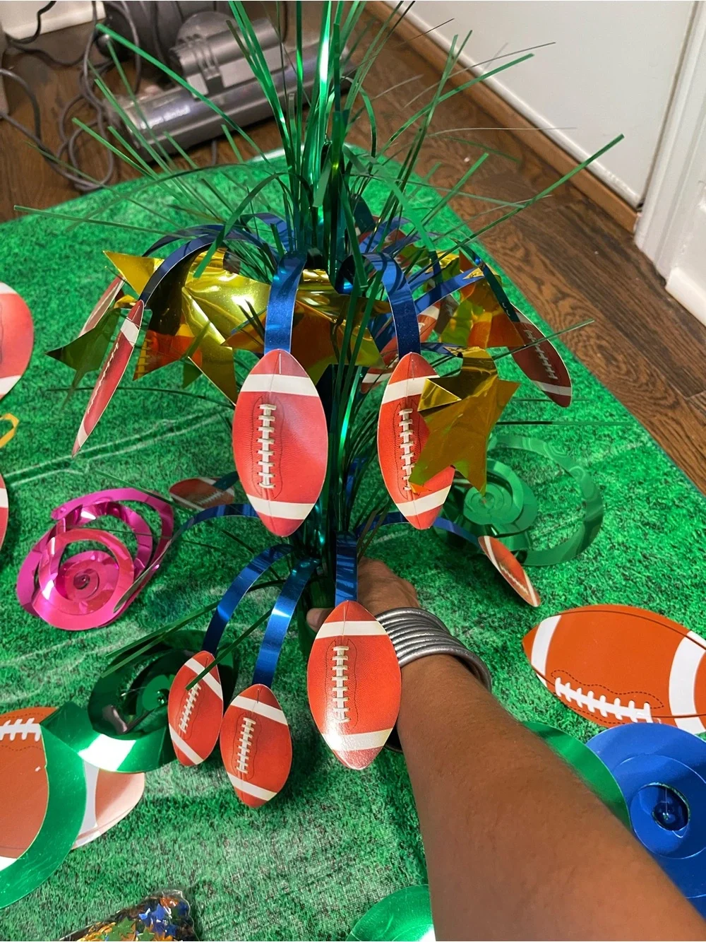 Football Themed Party Decorations - Green and Brown, 22 pieces
